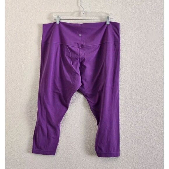 Lululemon Align High Rise Crop Size 20 Leggings Purple Butter Soft - Picture 5 of 7
